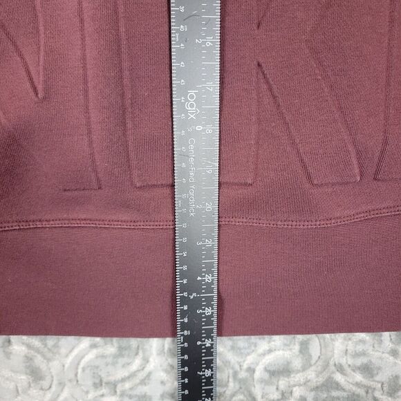 Nike Top Womens 2X Burgundy Plus Dry Versa Cropped Training Pullover Sweatshirt - Picture 5 of 10